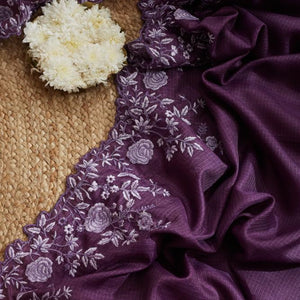 Festive Wear Kota Embroidery Saree with Embroidered Running Blouse — HOP197