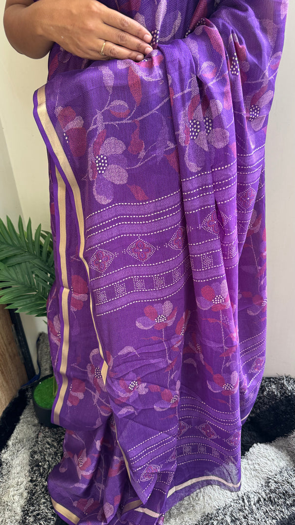 HOP160 — Pure Soft Dola Silk Saree with Jacquard Border Print Rich Pallu