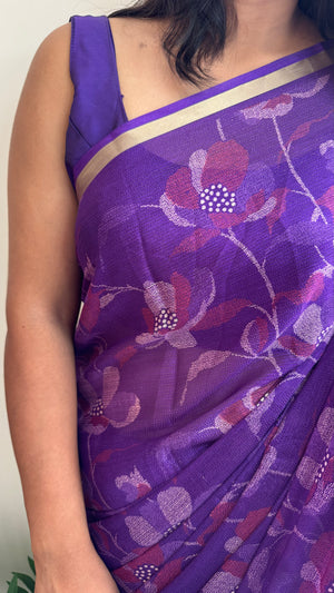 HOP160 — Pure Soft Dola Silk Saree with Jacquard Border Print Rich Pallu