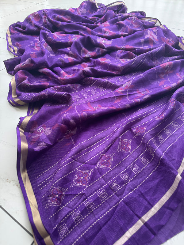 HOP160 — Pure Soft Dola Silk Saree with Jacquard Border Print Rich Pallu