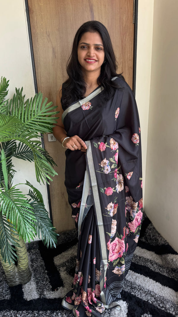Luxurious Soft Silk Jacquard Pallu Saree  With Blissful Blouse Piece — HOP170