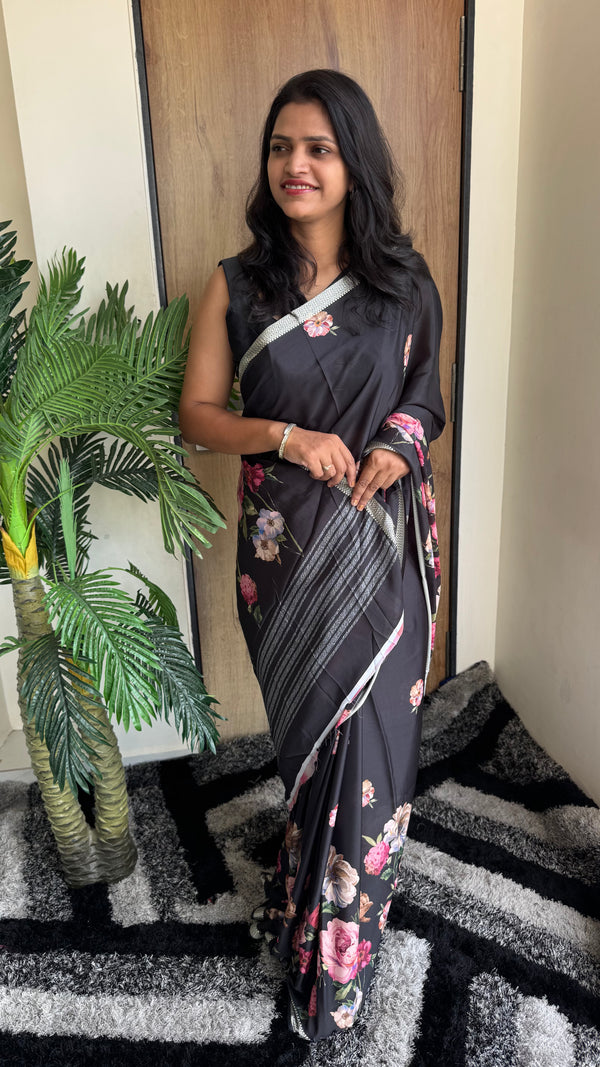 Luxurious Soft Silk Jacquard Pallu Saree  With Blissful Blouse Piece — HOP170