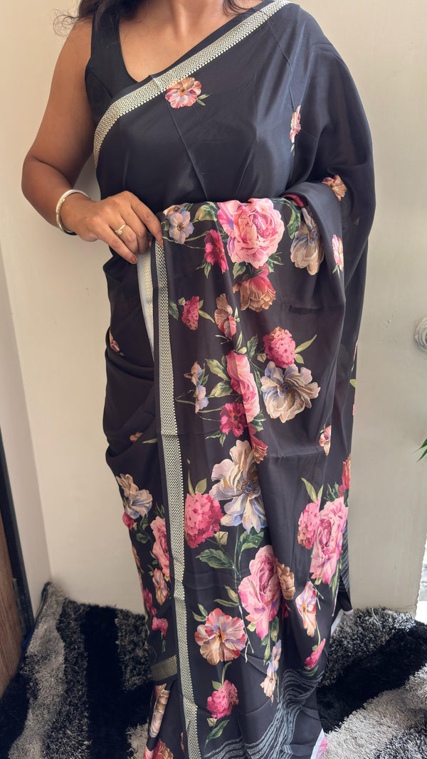 Luxurious Soft Silk Jacquard Pallu Saree  With Blissful Blouse Piece — HOP170