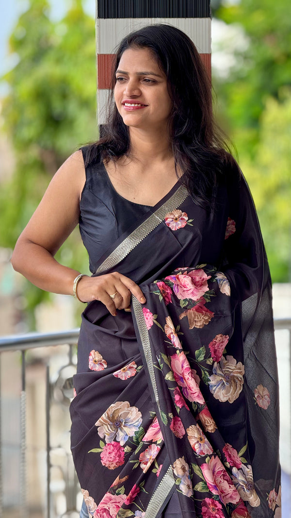 Luxurious Soft Silk Jacquard Pallu Saree  With Blissful Blouse Piece — HOP170