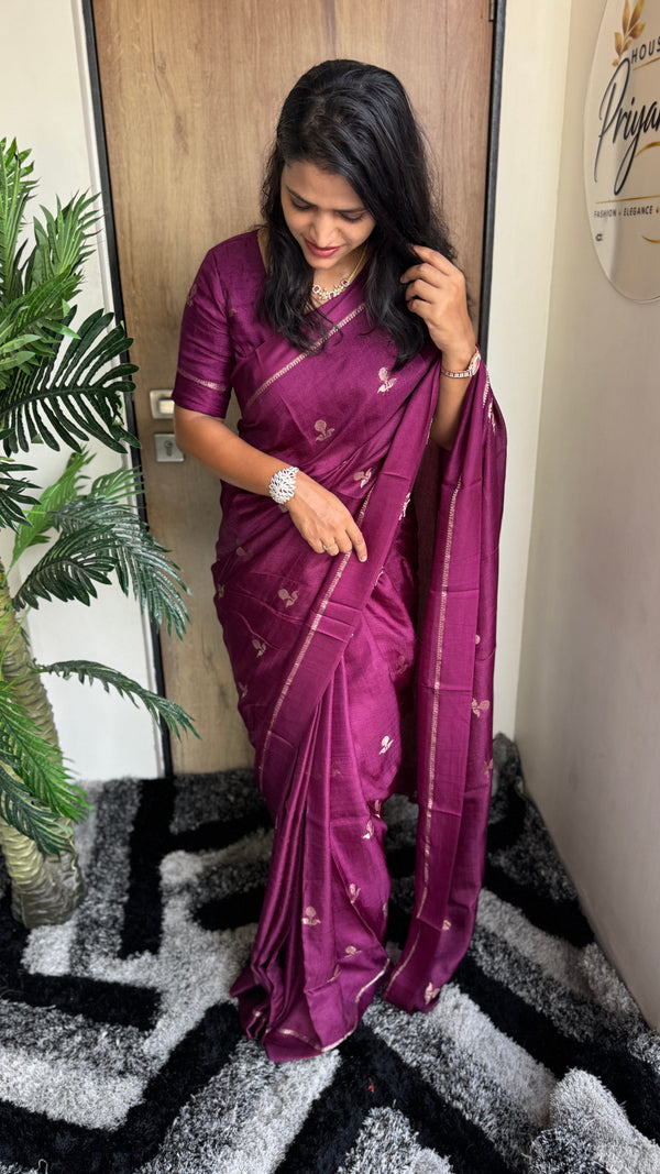 Festive Wear Pure Soft Viscose Silk Saree with Jacquard Design & Satin Border — HOP185